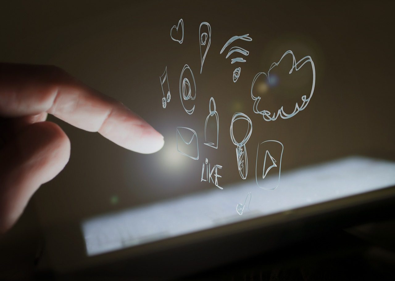 A concept of a web design firm showcasing all the tools available to create interactive content.