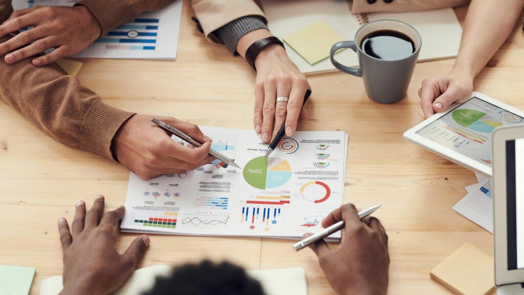 Feature planning board created with support from a web development agency in Singapore