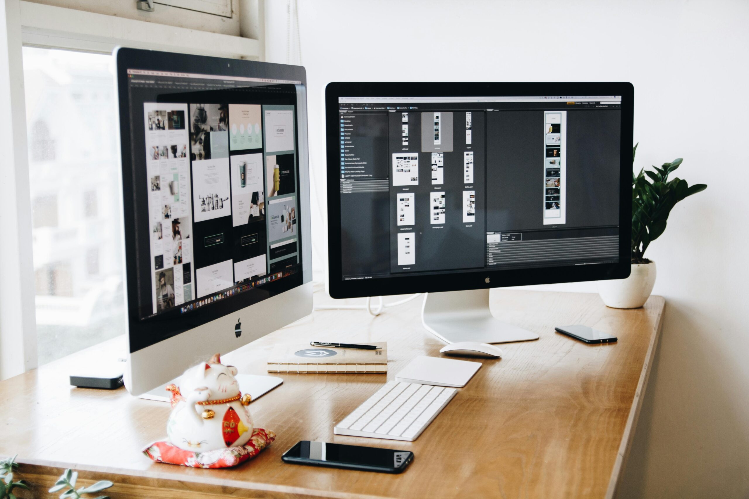 Modern workspace setup by a web development agency in Singapore aligned with business goals