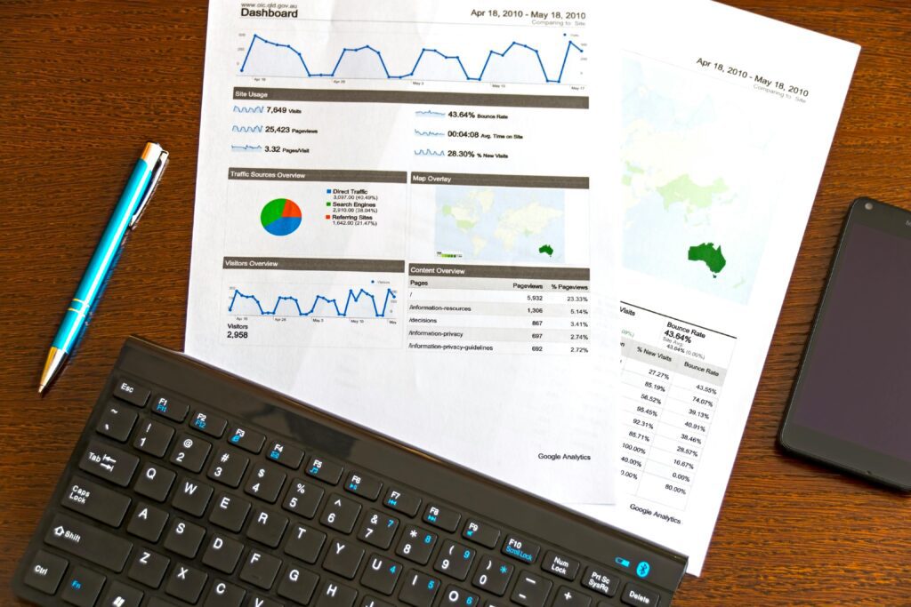 Desk documents showing how a web designing agency uses email lists as key outreach tools