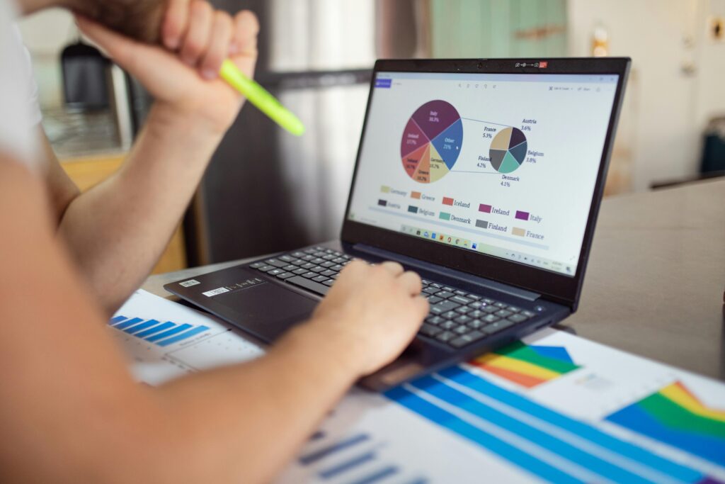 Web design firm looking at different metrics from SEO to social media and deciding which one is important